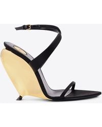 Saint Laurent - Crepe Tallulah Wedges - Lyst