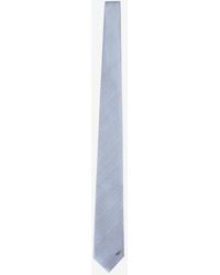 Brioni - Silk Tie With Embroidered-Monogram - Lyst