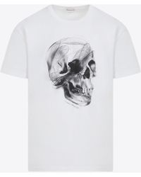 Alexander McQueen - Dragonfly Skull Crewneck T-Shirt - Lyst
