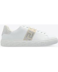 Versace - Crystal Greca Low-Top Sneakers - Lyst