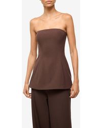 STAUD - Silvia Strapless Top - Lyst