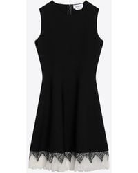 McQueen - Cobweb Lace-Detailed Mini Dress - Lyst