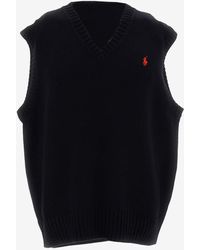 Polo Ralph Lauren - Logo Embroidered Sweater Vest - Lyst