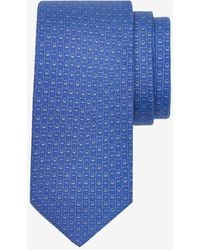 Ferragamo - Gancini Monogram Printed Silk Necktie - Lyst