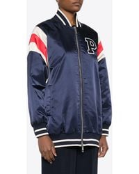 P.A.R.O.S.H. - Nobody Logo Patch Bomber Jacket - Lyst