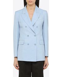 P.A.R.O.S.H. - Double-Breasted Satin Blazer - Lyst
