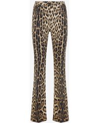 Roberto Cavalli - Jaguar-Print Flared Jeans - Lyst