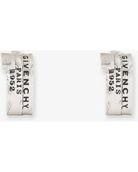 Givenchy - Logo Tape Hoop Earrings - Lyst