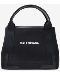 Balenciaga - Small Cabas Logo Print Tote Bag - Lyst