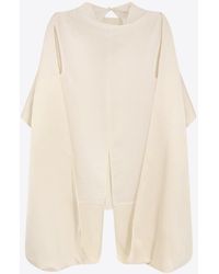 LE17SEPTEMBRE - Wool-Blend Top With Cape-Detail - Lyst
