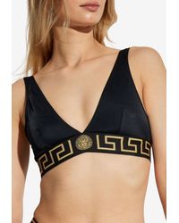 Versace - Greca Border Bikini Top - Lyst