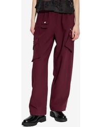 Ganni - Elastic-Waist Cargo Pants - Lyst
