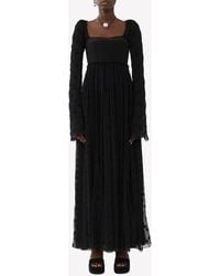 Chloé - Long-Sleeved Silk And Wool Maxi Dress - Lyst