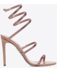 Rene Caovilla - 110 Cleo Crystal-Embellished Heeled Sandals - Lyst