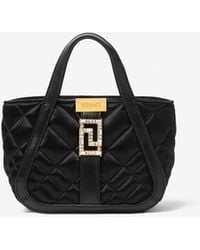 Versace - Mini Greca Goddess Top Handle Bag - Lyst