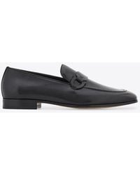 Ferragamo - Bonny Gancini Calfskin Loafers - Lyst