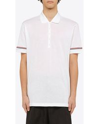 Thom Browne - Name Tag Patch Polo T-Shirt - Lyst