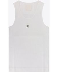 Givenchy - 4G Plaque Ribbed Tank Top - Lyst