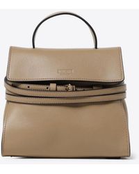 Moschino - Tie Me Leather Top Handle Bag - Lyst