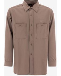 Needles - Logo-Embroidered Button Shirt - Lyst