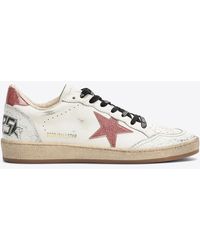 Golden Goose - Ball Star Low-Top Sneakers With Glittered Star - Lyst