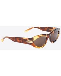 Bottega Veneta - Havana Cat-Eye Sunglasses - Lyst