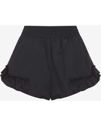 Simone Rocha - Frill Elastic-Waist Track Shorts - Lyst