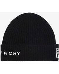 Givenchy - Logo-Embroidered Ribbed Beanie - Lyst