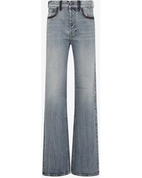 Miu Miu - Logo-Embroidered Straight-Leg Jeans - Lyst
