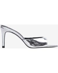 Black Suede Studio - Brea 80 Metallic Leather Mules - Lyst