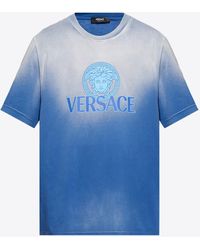 Versace - Bleached Medusa Crewneck T-Shirt - Lyst