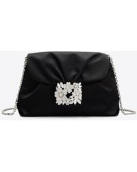 Roger Vivier - Mini Efflorescence Satin Clutch Bag - Lyst