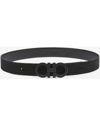 Ferragamo - Gancini Reversible Monogram Jacquard Belt - Lyst