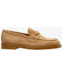 Jimmy Choo - Maddie Diamond Suede Loafers - Lyst