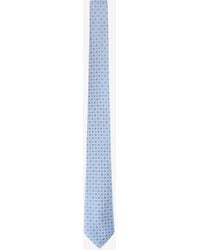 Canali - Geometric Motif Silk Tie - Lyst