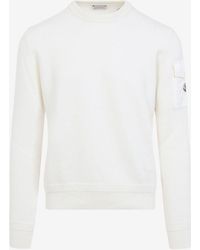 Moncler - Logo Patch Wool Sweater - Lyst