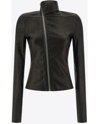 Rick Owens - Temple Gary Leather Zip Jacket - Lyst