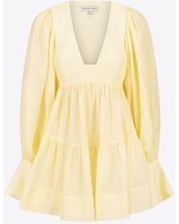 Shona Joy - Limon Long-Sleeved Tiered Mini Dress - Lyst