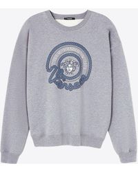 Versace - Nautical Medusa Embroidered Sweatshirt - Lyst