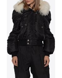 McQueen - Faux Fur-Trimmed Down Jacket - Lyst