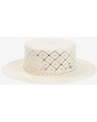 Maison Michel - Kiki Hat With Logo-Plaque - Lyst