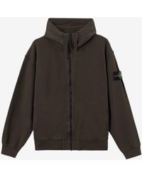 Stone Island - Compass Patch Zip-Up Hoodie - Lyst