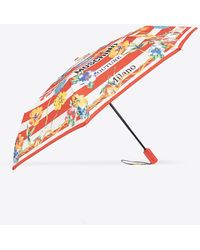 Moschino - Floral Print Foldable Umbrella - Lyst