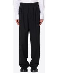 KENZO - Pleated Tailored Wool Pants - Lyst