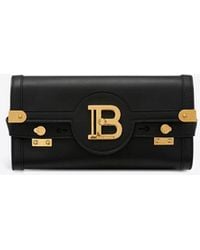 Balmain - B-Buzz Pouch 23 Leather Clutch - Lyst