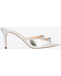 Andrea Wazen - Carol 75 Metallic Leather Mules - Lyst