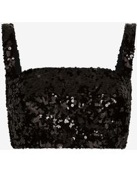 Dolce & Gabbana - Sequin-Embellished Sleeveless Top - Lyst
