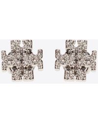 Tory Burch - Kira Crystal Pave Stud Earrings - Lyst