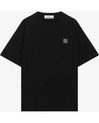 Stone Island - Logo-Patch Short-Sleeved T-Shirt - Lyst