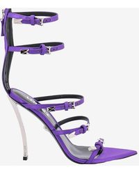 Versace - ‘Pin-Point’ Heeled Sandals - Lyst